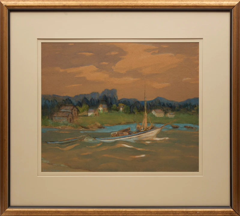 Florence Helena McGillivray, Tuna Fishing Boat, Nova Scotia, gouache and watercolour, 1926 - view 2