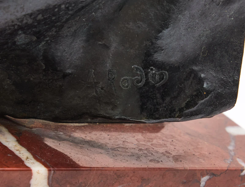Auguste Rodin, Mask of an Old Man, bronze - view 7