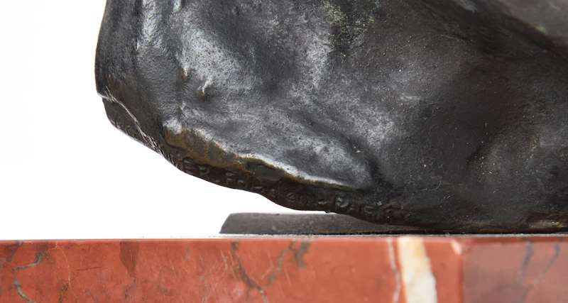 Auguste Rodin, Mask of an Old Man, bronze - view 8