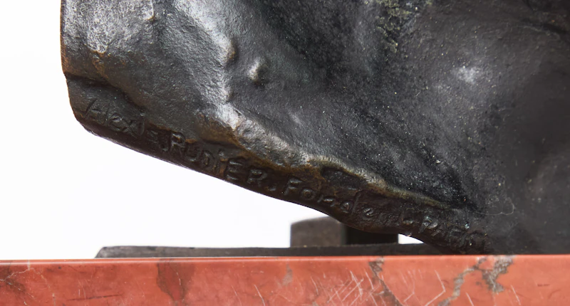 Auguste Rodin, Mask of an Old Man, bronze - view 9
