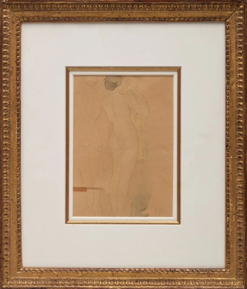Auguste Rodin, Cambodian Dancers (Double-sided), ink and wash on paper - view 4