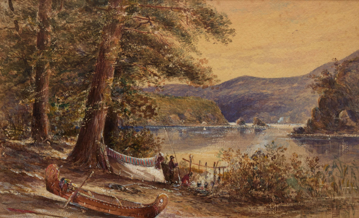William Henry Edward Napier, Sturgeon River, watercolour on paper, 1857