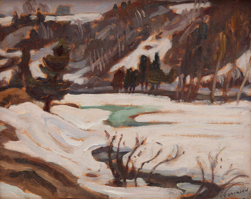 Alexander Young Jackson, Grey Day, St. Tite des Caps, oil on board