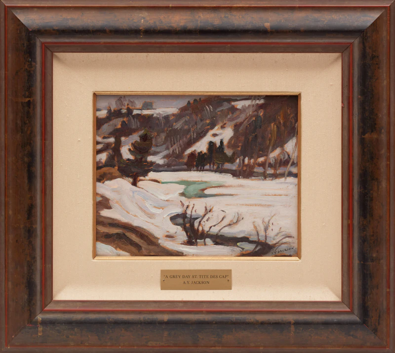 Alexander Young Jackson, Grey Day, St. Tite des Caps, oil on board, 1946 - view 2