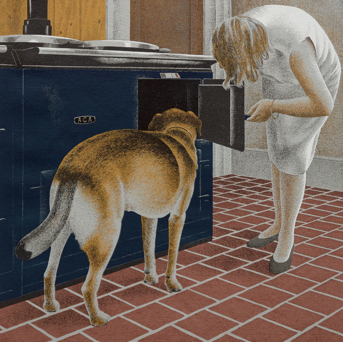 David Alexander Colville, Stove, colour serigraph, 1988