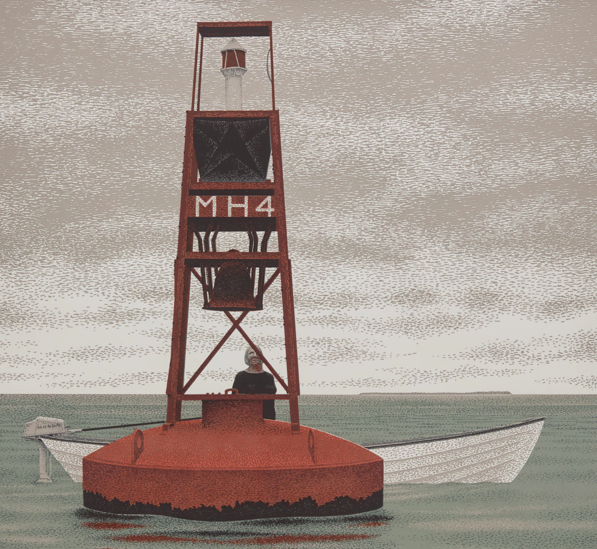 David Alexander Colville, Navigation, colour serigraph, 1995
