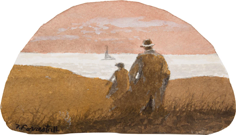 A Couple Walking Toward the Beach by Thomas de Vany Forrestall