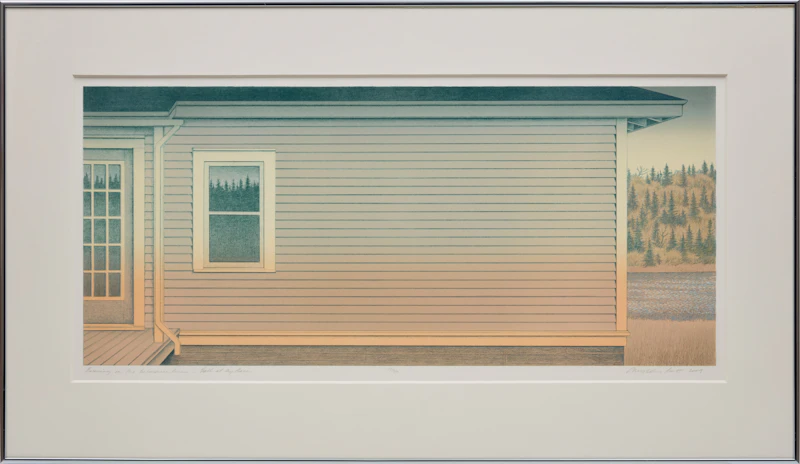 Christopher Pratt, Evening on the Salmonier River - Fall at My Place, colour lithograph, 2009 - view 2