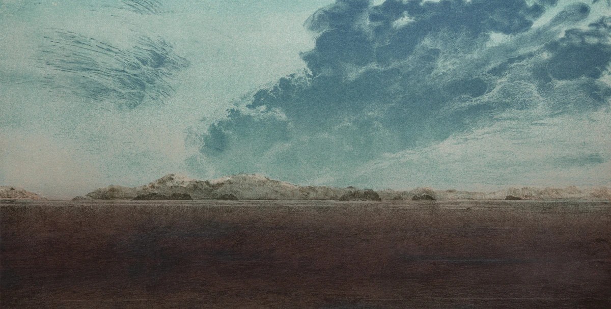 Takao Tanabe, Skincuttle Bay, colour lithograph, 1986