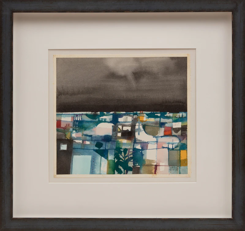 Mauro Malang, Coming Storm, watercolour on paper, 1978 - view 2