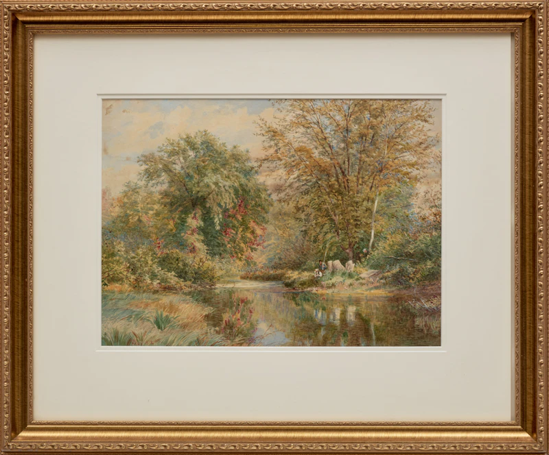 Charles Jones Way, Untitled (By the Fishing Pond), watercolour on paper, 1872 - view 2