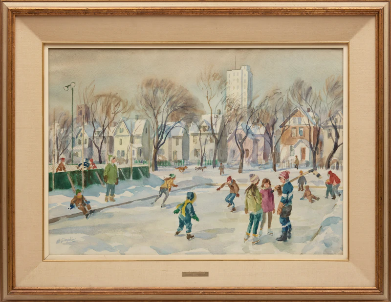 Henry John Simpkins, Fort Rouge, Winnipeg, watercolour on paper - view 2