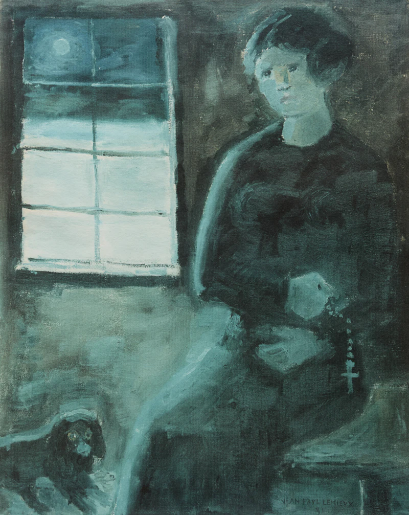 Jean Paul Lemieux, Les Mille Ave (from the 1981 "Jean Paul Lemieux Retrouve Maria Chapdelaine" series), colour lithograph