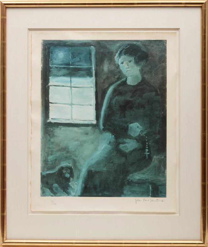 Jean Paul Lemieux, Les Mille Ave (from the 1981 "Jean Paul Lemieux Retrouve Maria Chapdelaine" series), colour lithograph - view 2