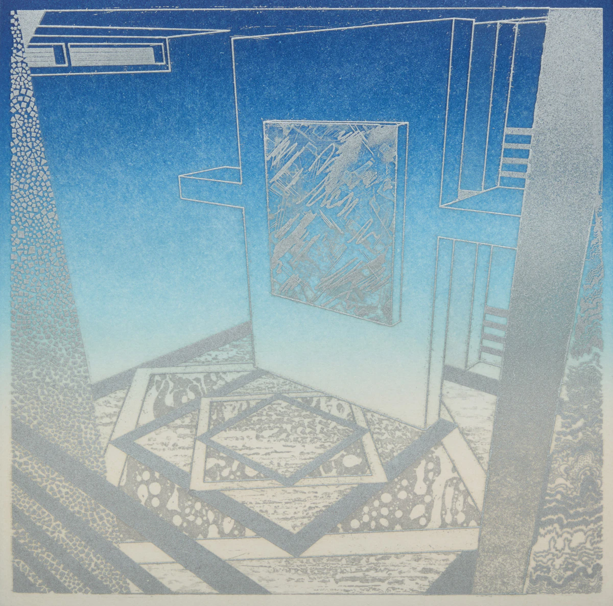 Margaret Priest, The Empty Museum; The Museum; The Museum at Night, three etchings, 1981