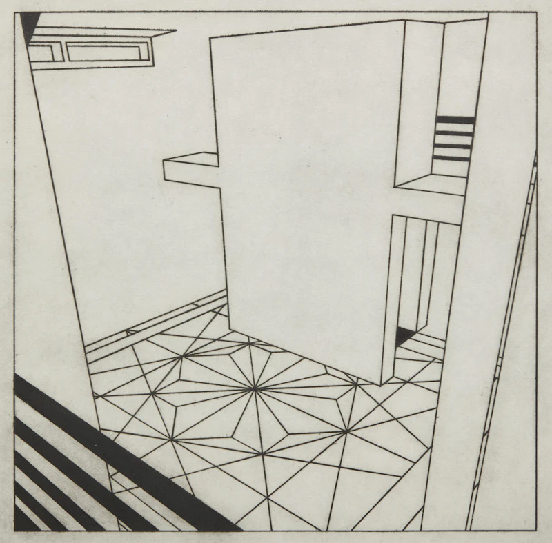 Margaret Priest, The Empty Museum; The Museum; The Museum at Night, three etchings, 1981 - view 4