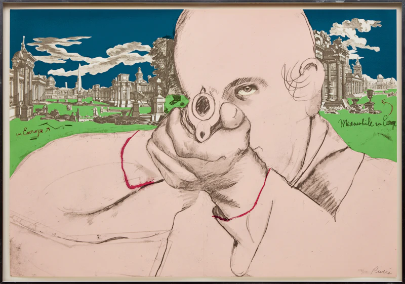 Larry Rivers, Ready-Aim and Two Hands (from the Portfolio “Some (Visual) Afterthoughts on the Boston Massacre”), two screenprints and mixed media, 1970 - view 5