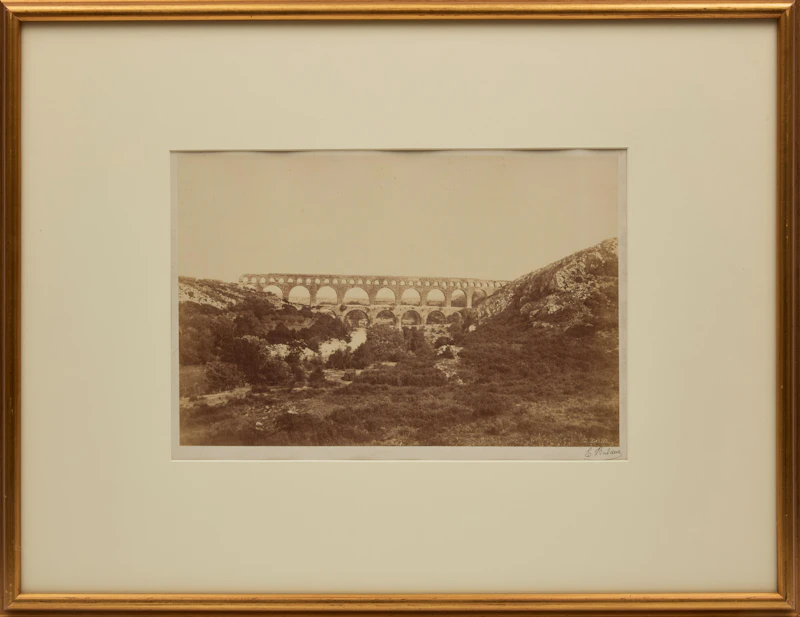 Édouard-Denis Baldus, Pont du Gard, albumen print from a waxed paper negative, 1855 - view 2