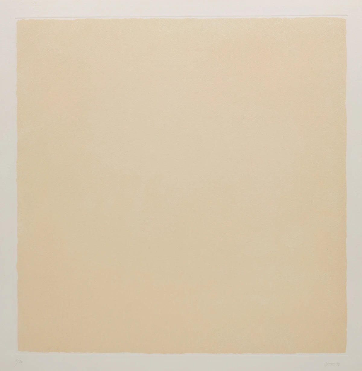 Robert Ryman, Untitled (3), aquatint on Rives BFK with deckled edges, 1972