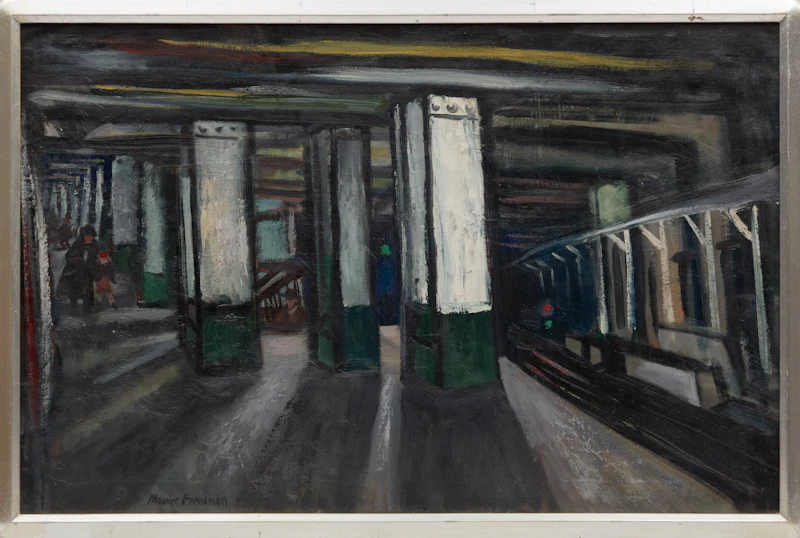 Maurice Freedman, Subway 81st., oil on linen, 1950 - view 2