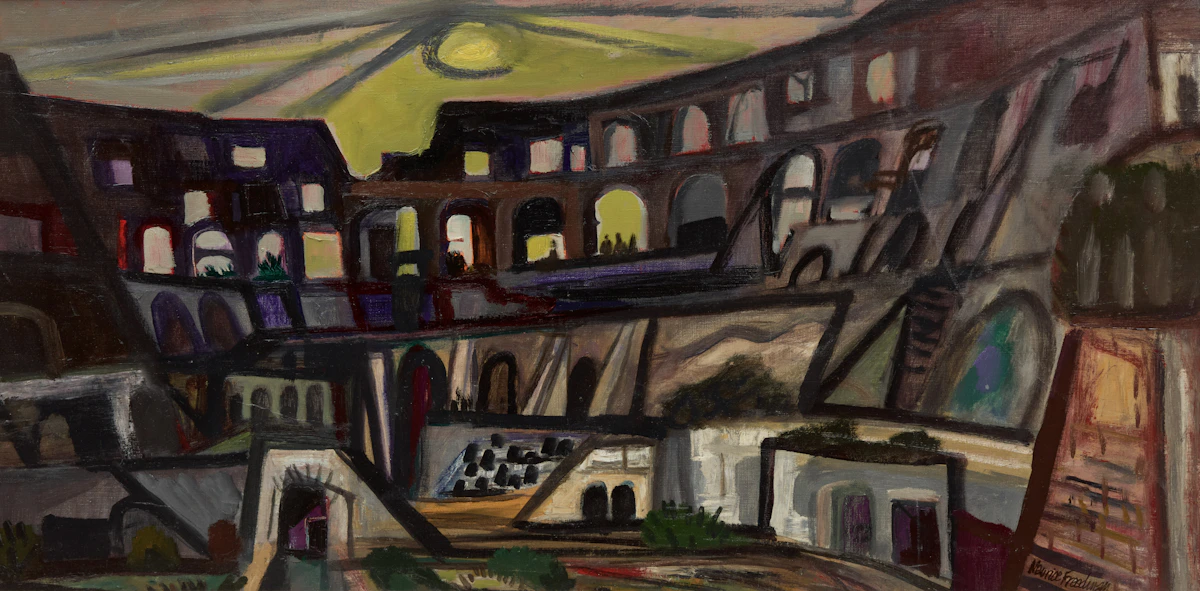 Maurice Freedman, Colosseum, Rome, oil on linen, 1969