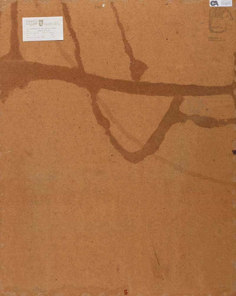 Arthur Shilling, Portrait of the Artist's Mother, oil on board, circa 1978 - view 2