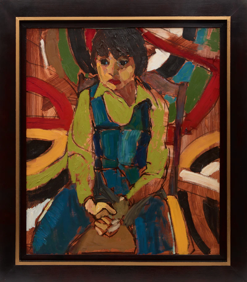 Arthur Shilling, Boy with Clasped Hands, oil on board - view 2