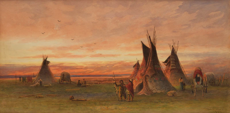 Sioux Encampment by Frederick Arthur Verner