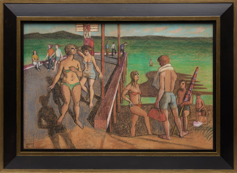 Philip Henry Howard Surrey, Jetty at Baie St. Paul, pastel, 1970 - view 2