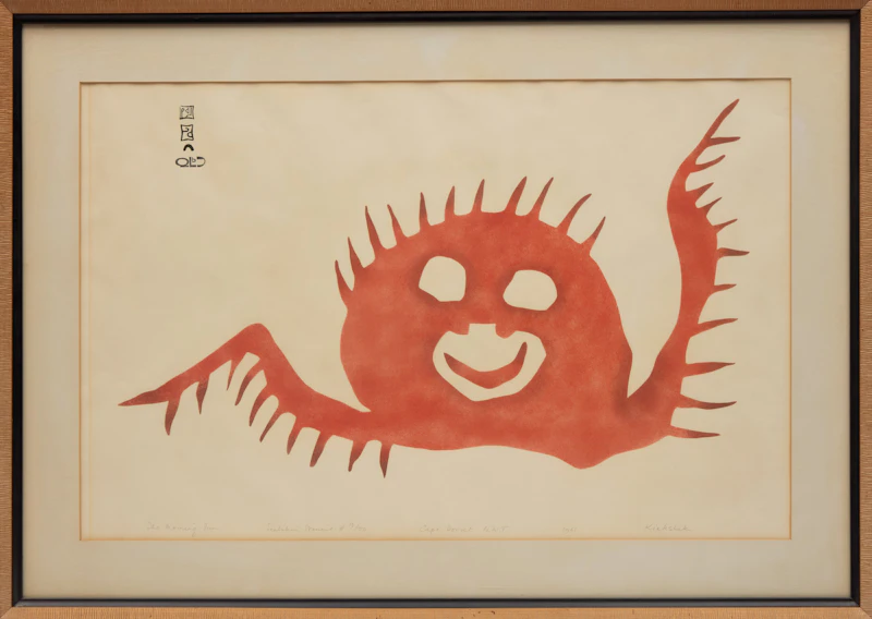 Kiakshuk, The Morning Sun, sealskin stencil, 1961 - view 2
