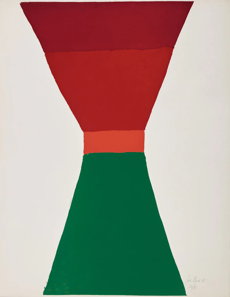 Jack Hamilton Bush, Red-Orange-Green, colour serigraph