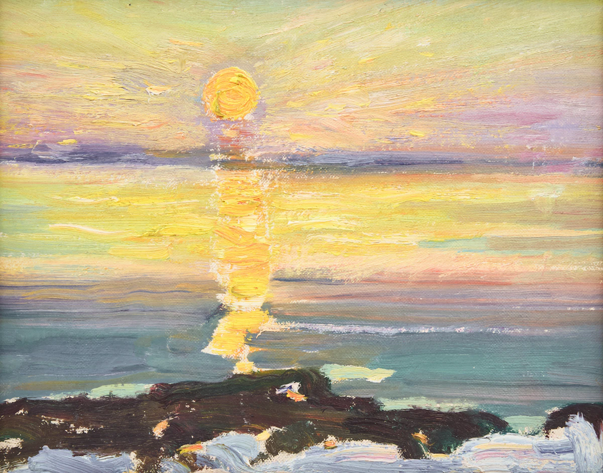 George Paginton, Lake Ontario, oil on canvas board, circa 1950
