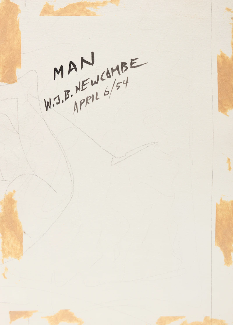 William John Bertram Newcombe, Young Woman; Walking Women; Man, three works on paper - view 2