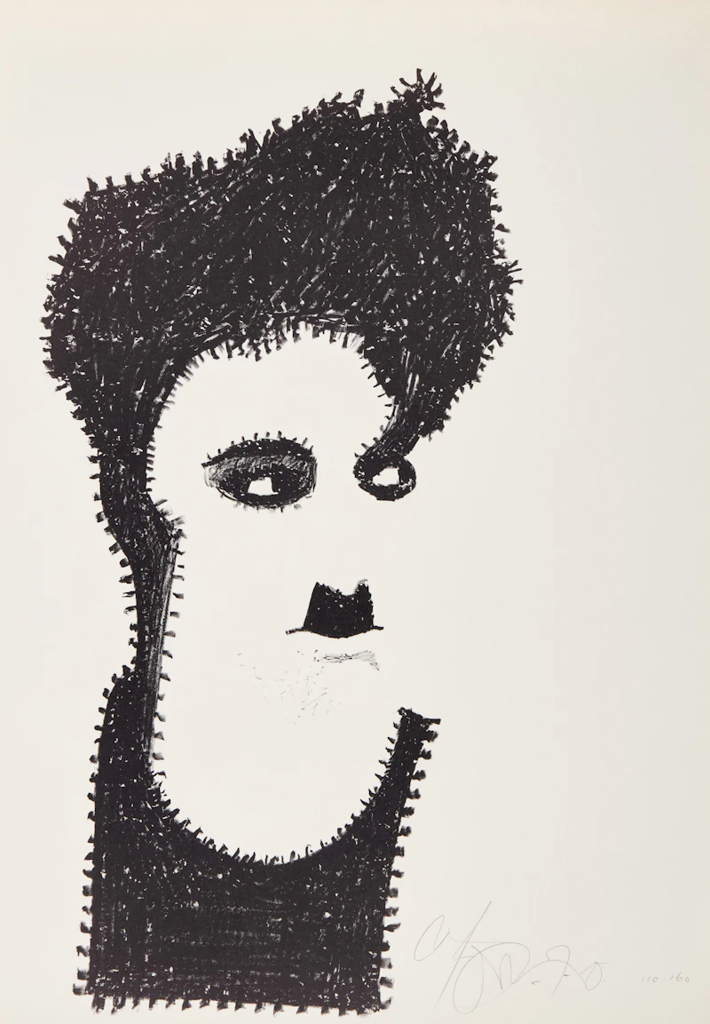 Harold Barling Town, Charlie Chaplin, lithograph, 1970 - view 1