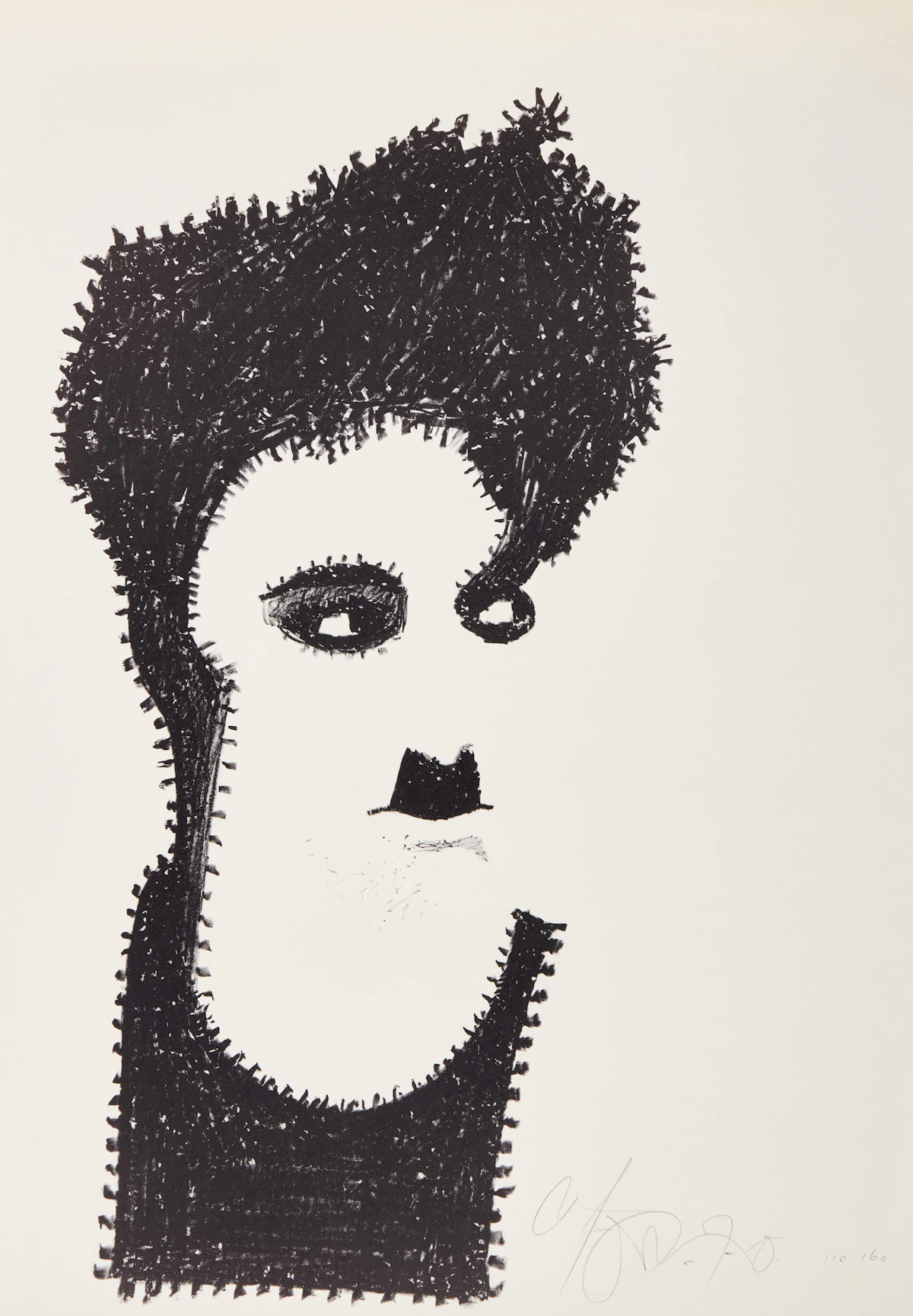 Harold Barling Town, Charlie Chaplin, lithograph, 1970