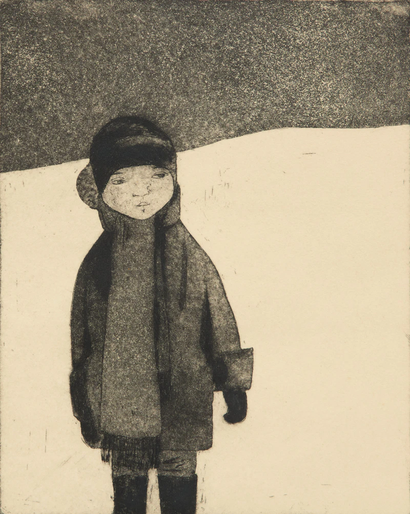 Rita Briansky, Looking Backward, etching