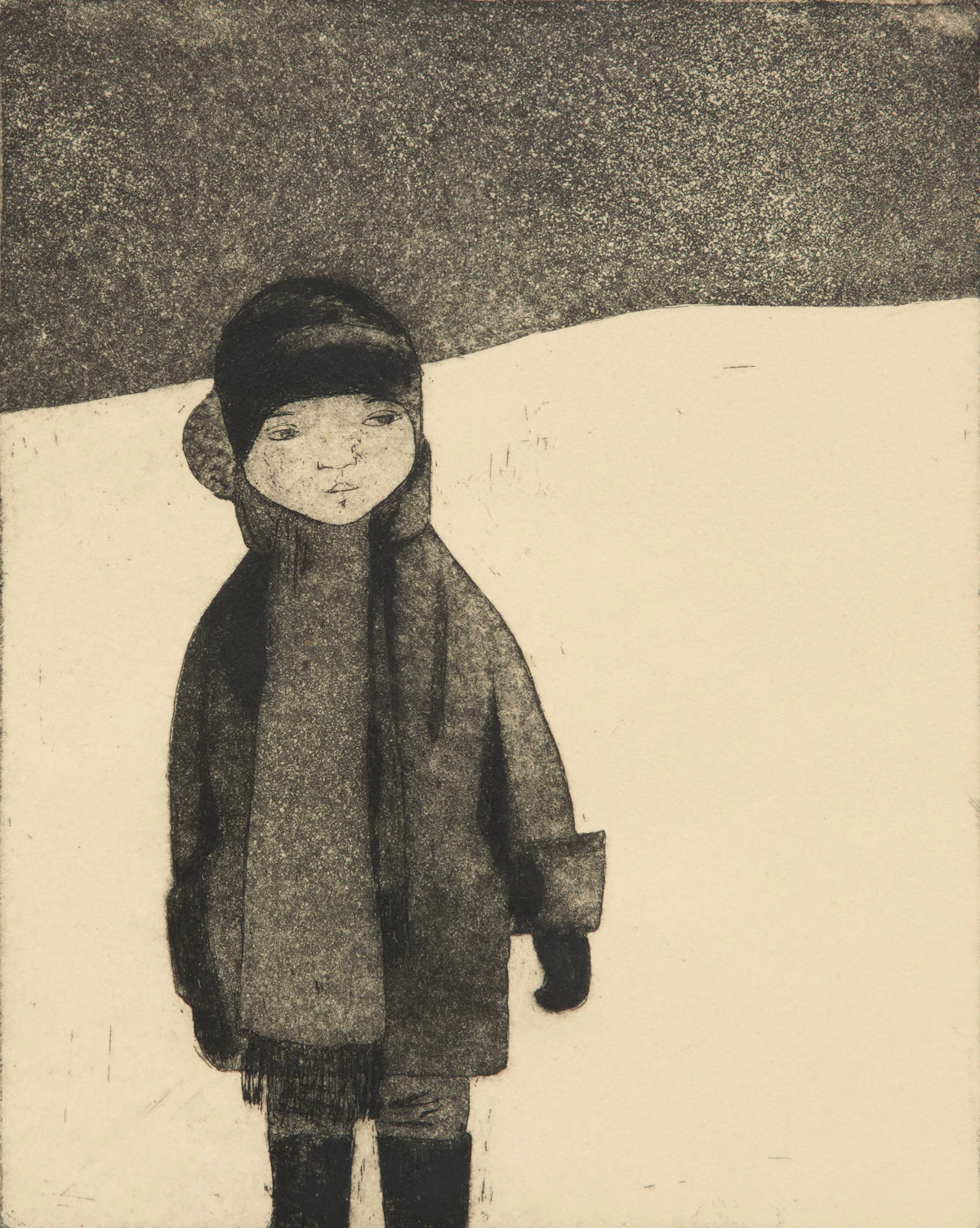 Rita Briansky, Looking Backward, etching