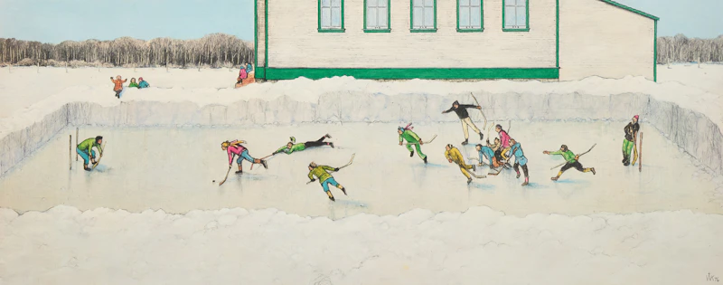 William Kurelek, The Breakaway, photolithograph