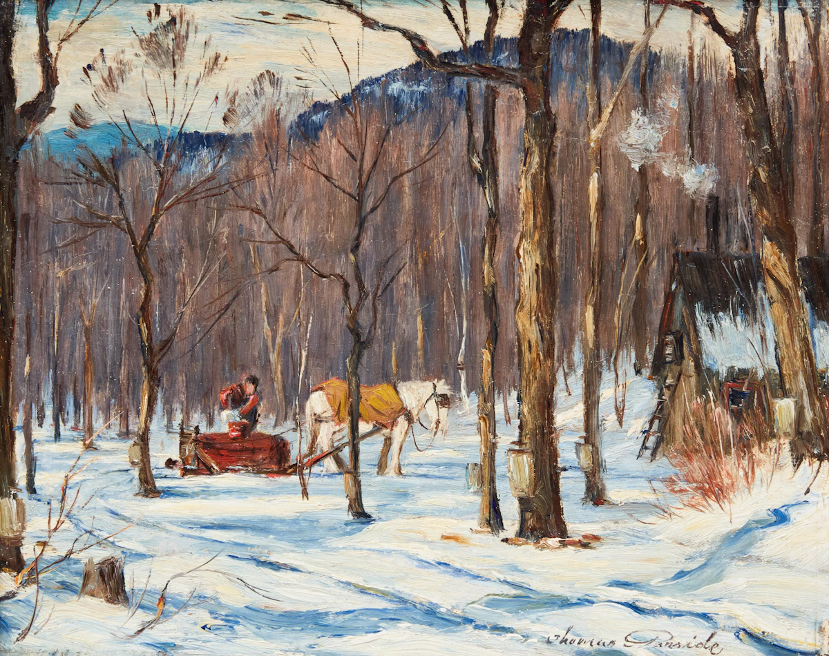 Thomas Hilton Garside, Sugaring Off, oil on canvas