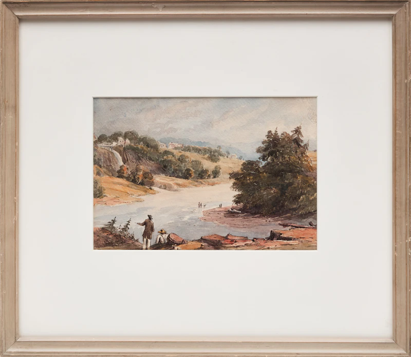 George Russell Dartnell, On the Genessee River from the Level of the Fall Near Rochester NY, watercolour, 1843 - view 2