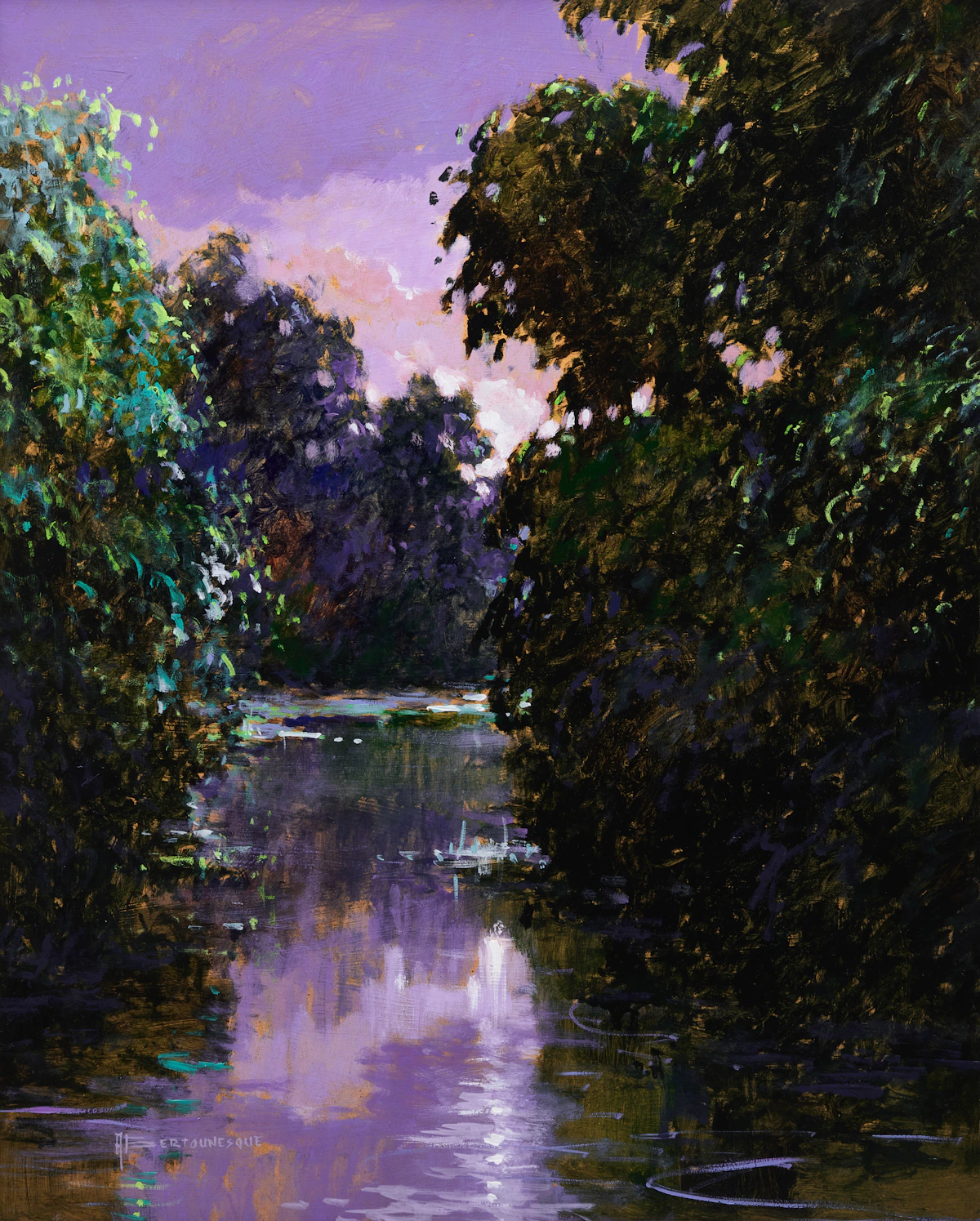 André Bertounesque, Symphonie d’été, oil on board