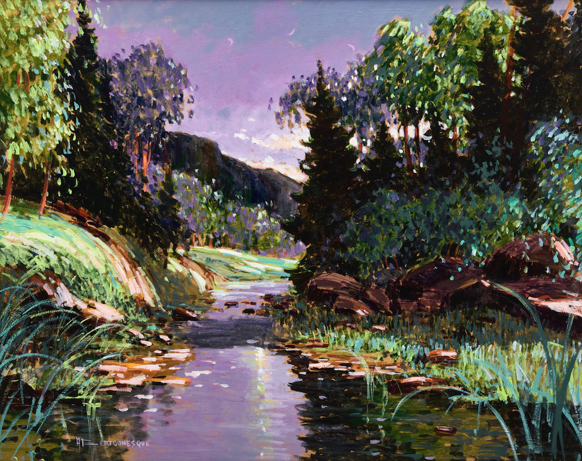 André Bertounesque, Le Rayonnement de l’été, oil on board