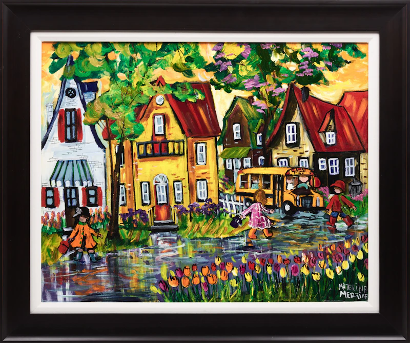 Katerina Mertikas, Autumn Reflection; Finally Spring Flowers, two acrylics on canvas - view 2
