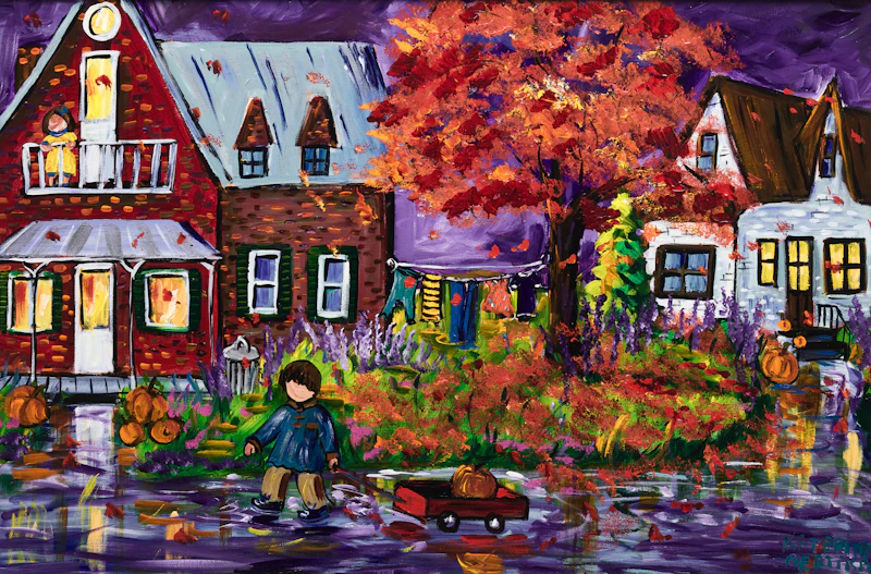 Katerina Mertikas, Autumn Reflection; Finally Spring Flowers, two acrylics on canvas - view 4
