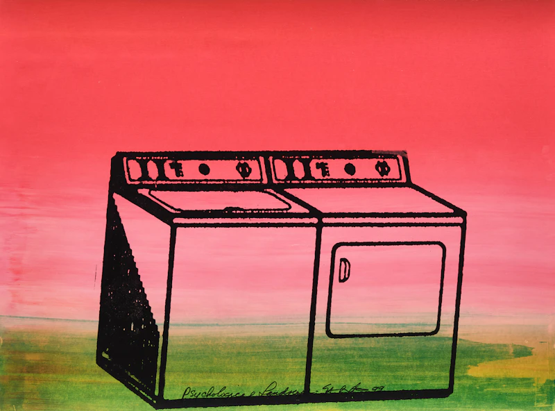 Iain Baxter&, Liberalizing Landscape; Psychological Landscape, two mixed media monotypes - view 2