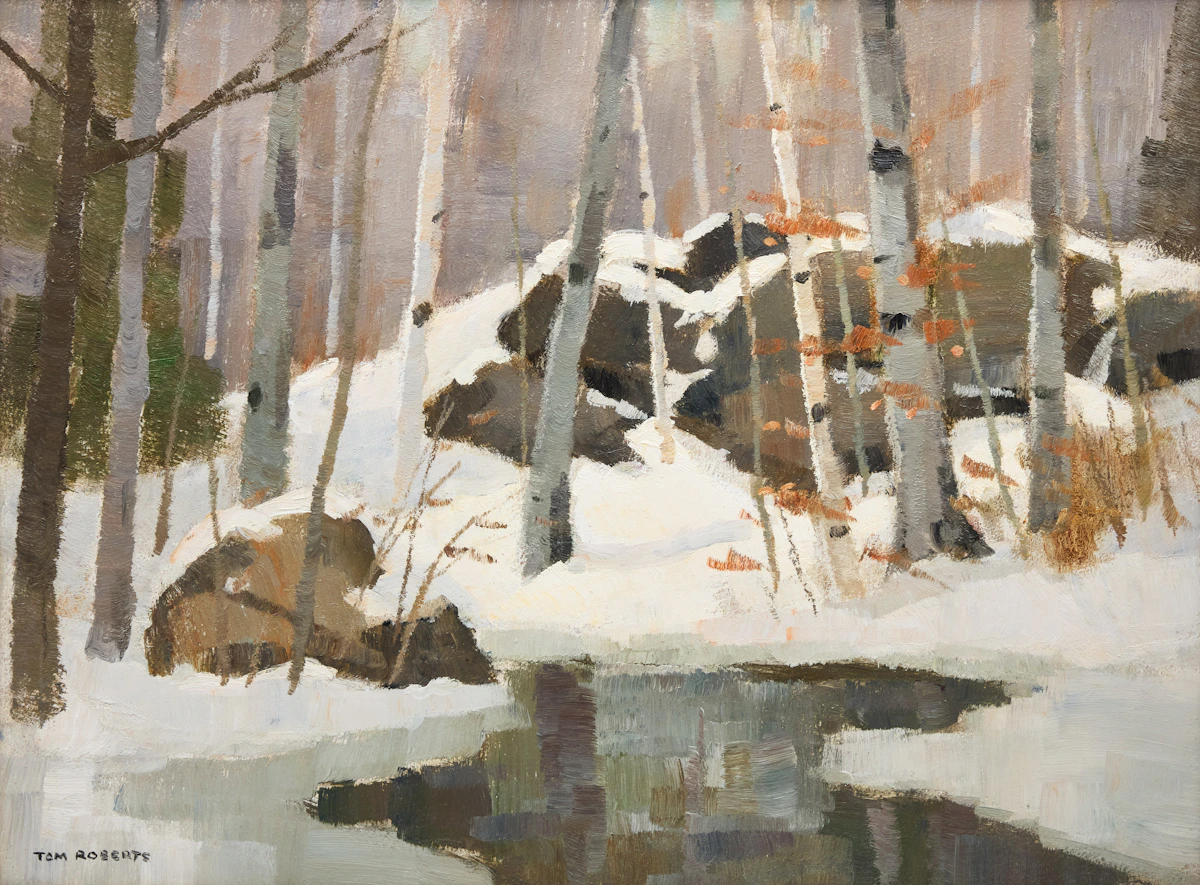 Thomas Keith Roberts, Speyside Beech Woods, oil on board