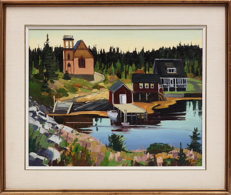 Charles Anthony Law, Morning Stillness, Le Have Islands, Nova Scotia, oil on board, 1984 - view 2