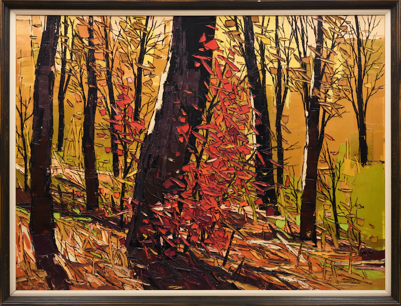 Thomas Frederick Haig Chatfield, Autumn Woods, oil on board - view 2