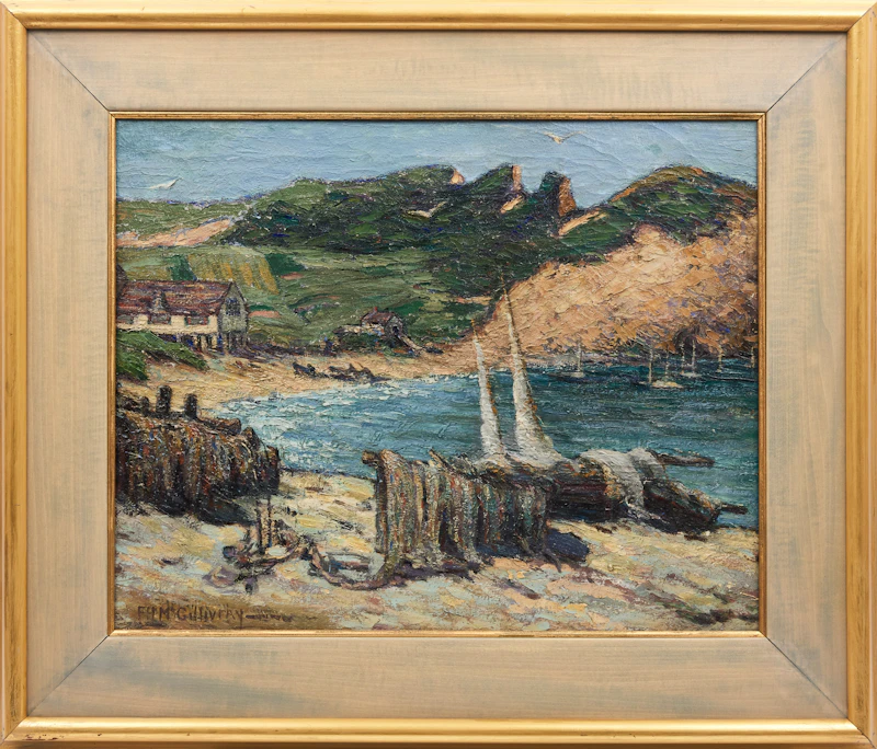 Florence Helena McGillivray, Dawn at Percé, Quebec, oil on canvas - view 2