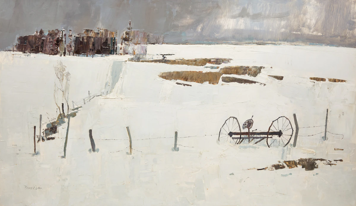 Bruce Le Dain, Quiet Dissolution, oil on board, 1966